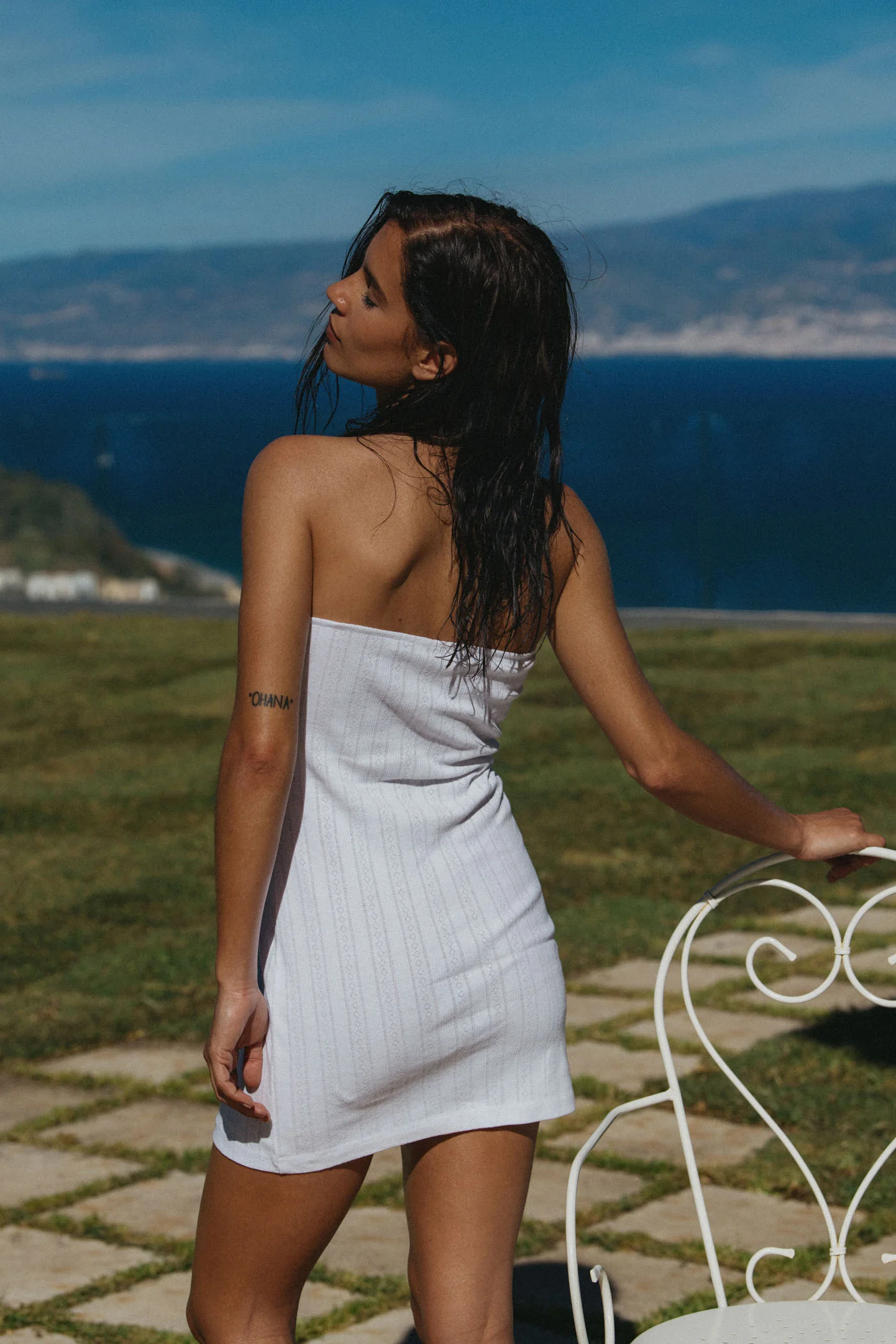 Cora Bandeau Dress (White) - Image 4