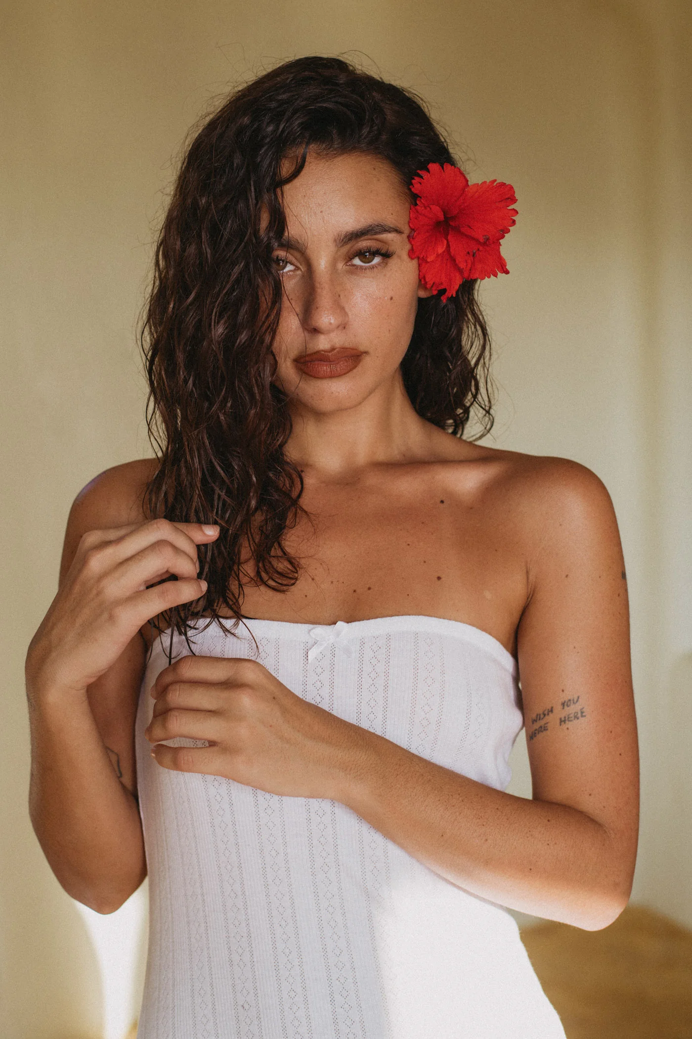 Cora Bandeau Dress (White) - Image 7